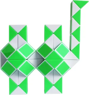 Mipartebo Magic Snake Cube Twist Puzzle 72 Wedges Large Size Twist Fidget Snake Toys Gift Party Favors for Kids Adults Teens Green