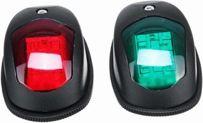 Mipcase 2pcs Marine Led Navigation Light Red/green Bow Stern Lights Boat Safety Lighting Abs Plastic Universal Boat Accessory