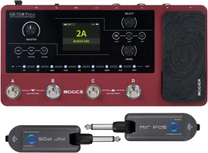 MOOER GE150 Pro Li built-in Battery Multi Effects with Wireless Air P05 Wireless Guitar System