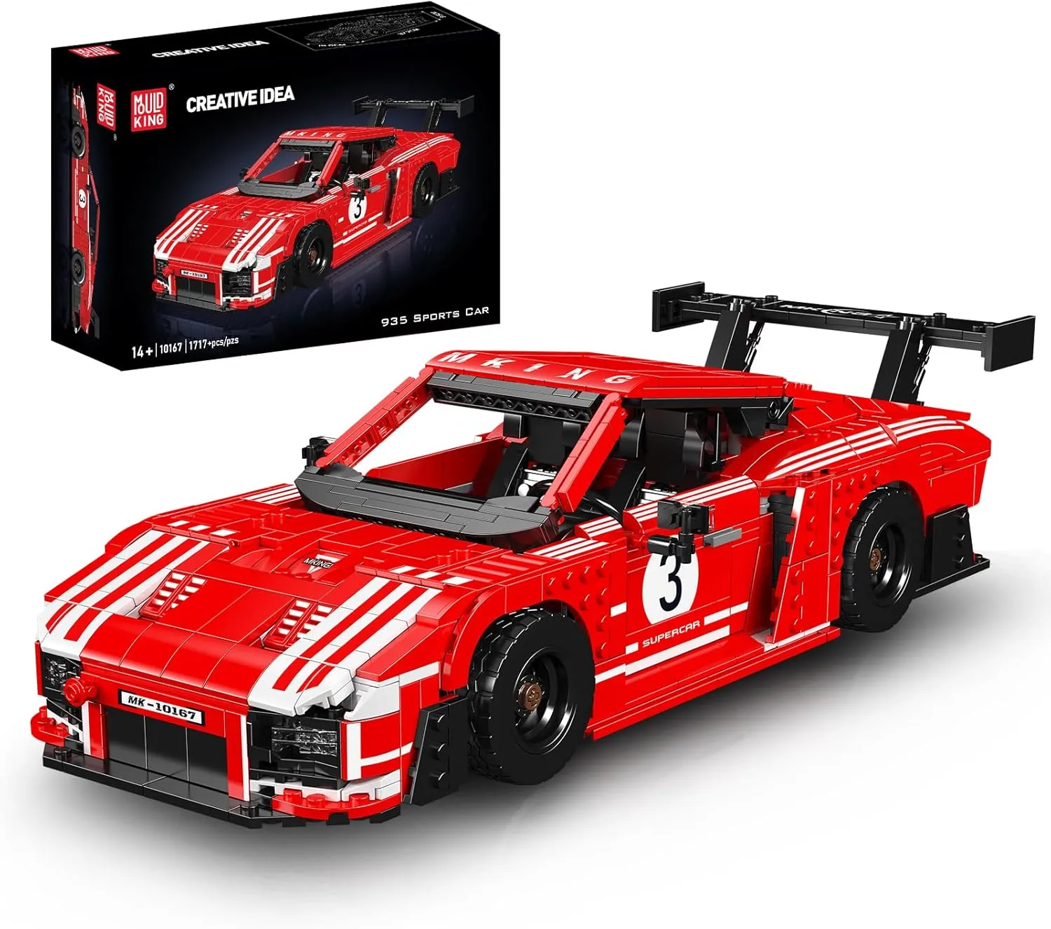 Mould King 10167 Creative Sports Car Building Kit, 1717  Pieces Technical Supercar Model, Compatible with Major Brands, STEM Gift for Teens and Adults