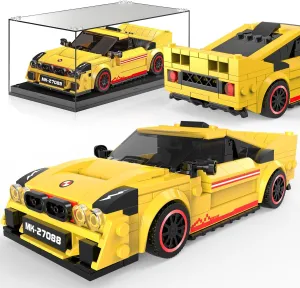 Mould King Speed Champion EVO 38 Racing Car DIY Building Blocks Set & Display Case,Creative Classic Cars for Boys Age 8-12, 27088 Cool Vehicles Model Toys Birthday Gifts for Adults and Kids,466 PCS