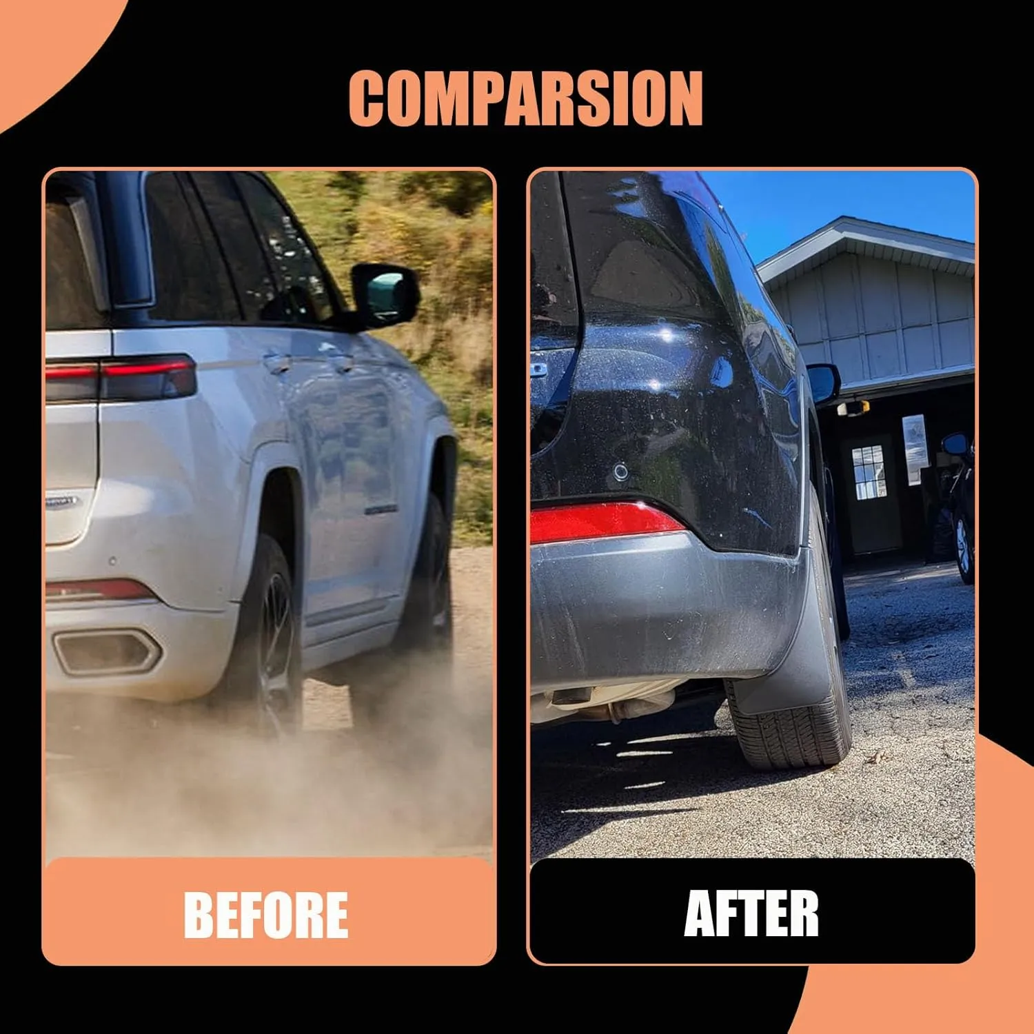 Mud Flaps Compatible with Hyundai Kona 2024 2025 - No Drilling Required Splash Guards Front & Rear Fender Flaps for Kona/Kona EV 2024 2025 Exterior Accessories (Not Fit for N Line Model)