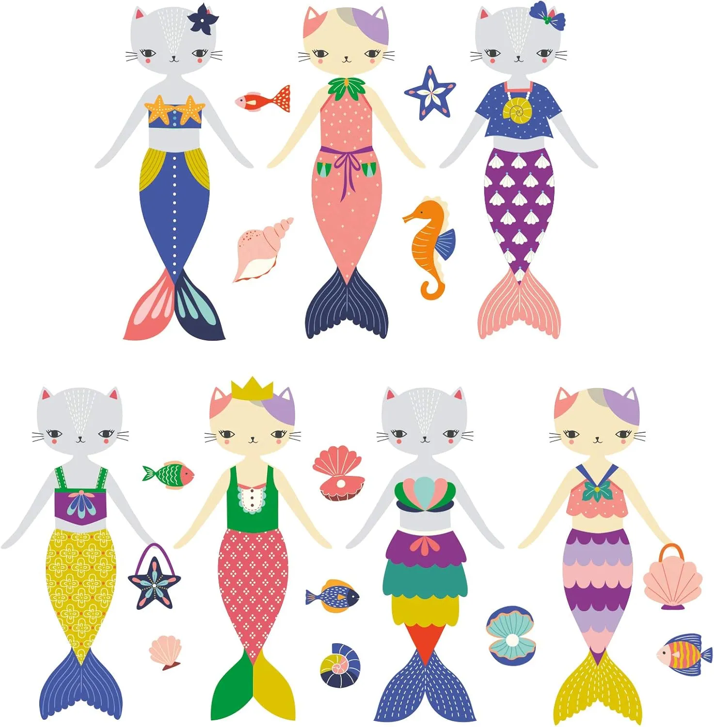 Mudpuppy Purrmaid Magnetic Dress-up Small