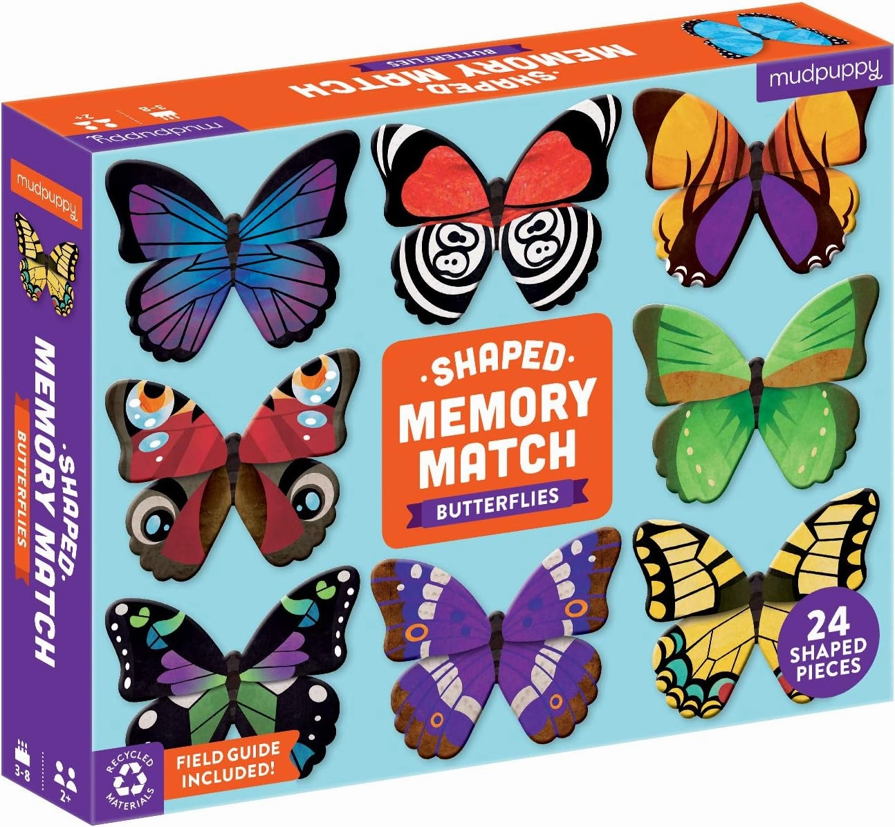Mudpuppy Butterflies Shaped Memory Match, Multicolor