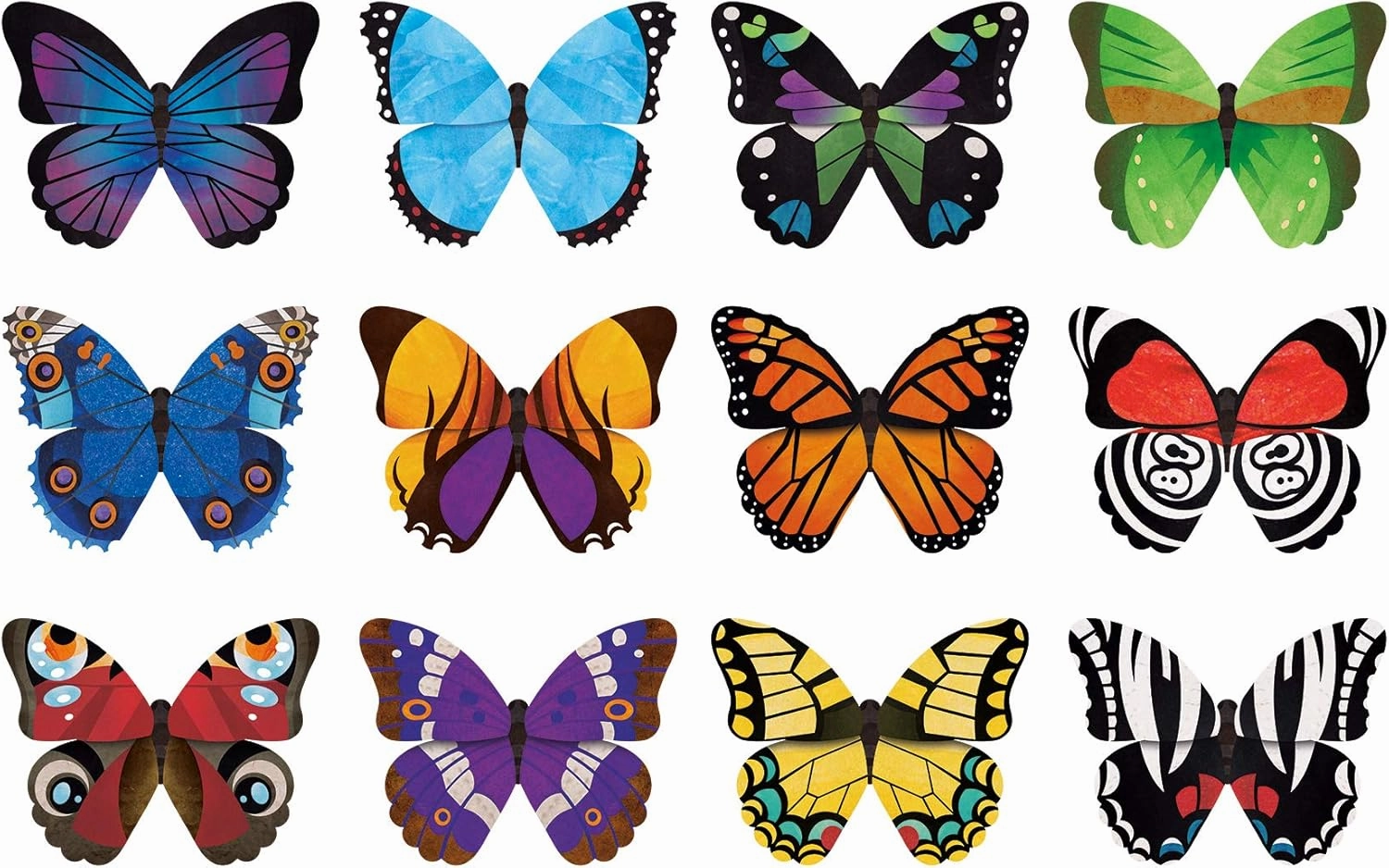 Mudpuppy Butterflies Shaped Memory Match, Multicolor