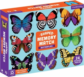 Mudpuppy Butterflies Shaped Memory Match, Multicolor