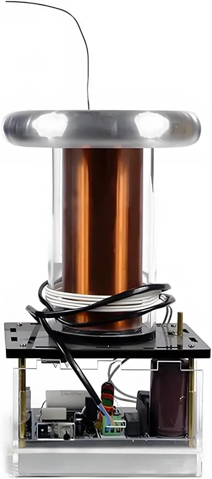 Music Coil, Solid State Coil Artificial Lightning Arc Plasma Music Loudspeaker Model, Experiment Science Desktop Ornament