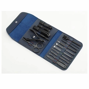 Nail Clipper Set Men's Special Carbon Steel Nail Clippers Set Black Ear Pick Tool Household Pedicure Nail Scissors Beauty Nail Tool Set Mini Manicure Set (Color : B)