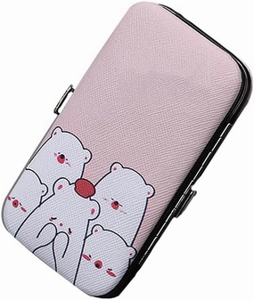 Nail Clippers Kit Beauty Manicure Nail File Nail Clipper Tool Ladies Portable Personal Care Set 7 Pieces Traveling Nail Scissors Set (Color : Pink) (Pink)
