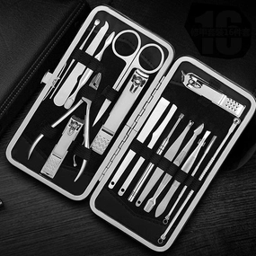 Nail Clippers, Manicure Pedicure Set,Nail clippers manicure set,Travel Mini Nail Set 1Set/16Pcs Steel Nail Tool Spoon Clipper Manicure Device Tool Nail Clippers Scissors Suit Set Kits Manicure Portabl