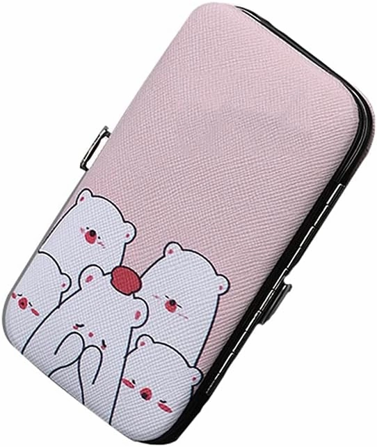 Nail Kit Beauty Manicure Nail File Nail Clipper Tool Ladies Portable Personal Care Set 7 Pieces Traveling Toe Nail Clippers(Pink)