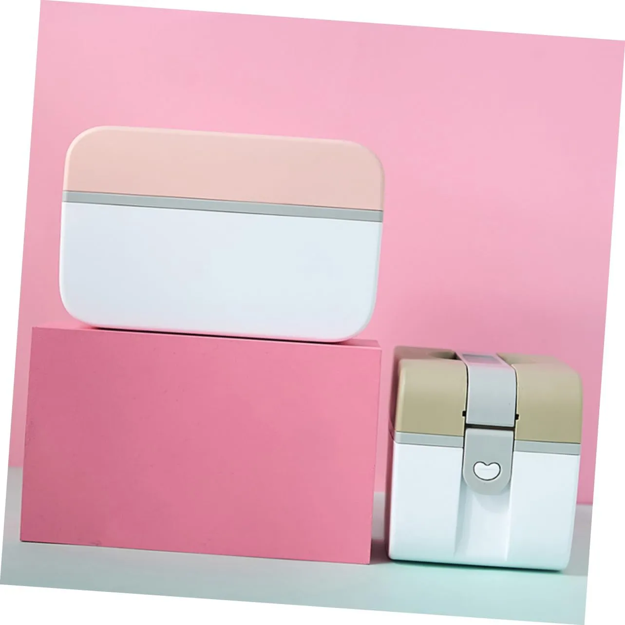 NOLITOY Double Layer Medicine Storage Box Portable First Aid Kit Lockable Medicine Organizer for All Settings