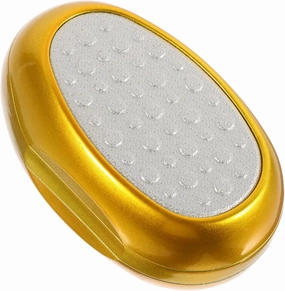 NOLITOY 2pcs Nano Glass Foot Care Tool Exfoliating Pedicure Scrub for Dead Skin Removal Portable Pumice Stone for Home Use Beautiful Design Gold