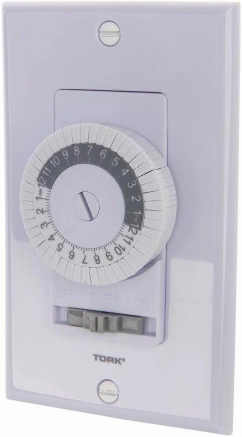 NSi 701B 24 Hour Mechanical in-Wall Time Switch, 20 Amps, White
