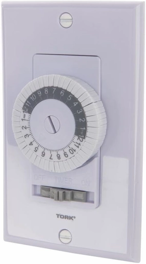 NSi 701B 24 Hour Mechanical in-Wall Time Switch, 20 Amps, White