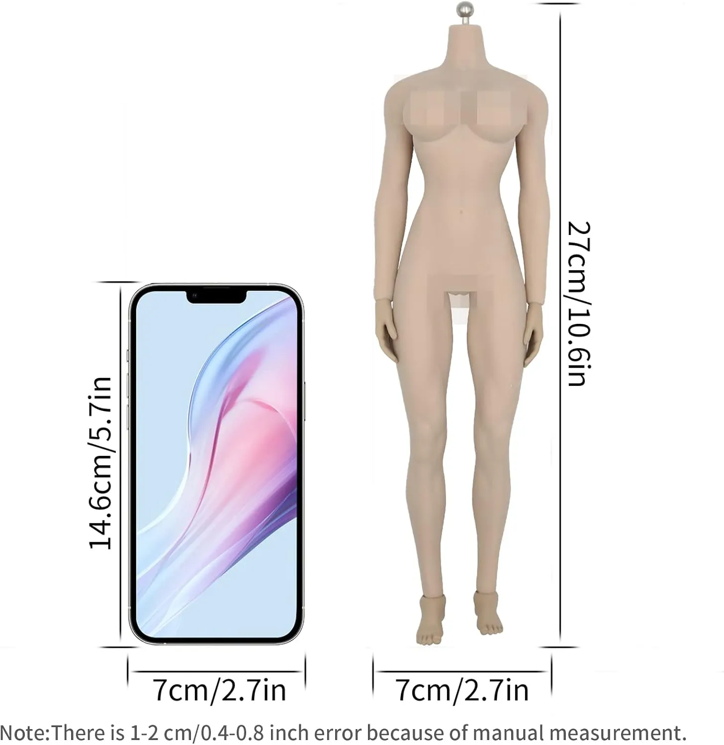 OBEST TBLeague 1/6th Scale Female Super Flexible Seamless Body Pale Action Figure (2017-S22A)