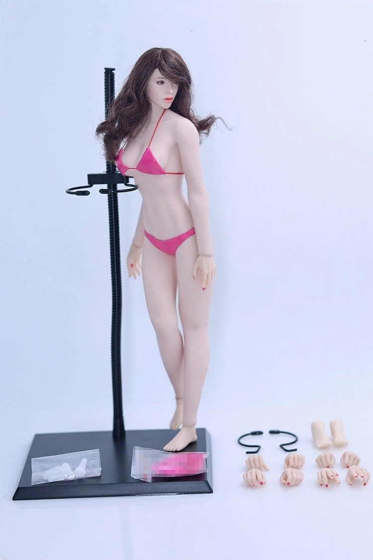 OBEST 1/6 European Shape Female Seamless Body Action Figure with Detachable Feet and Medium Breasts (Not Include Head Sculpt) (JOQ-16D-WS01 White Muscle)