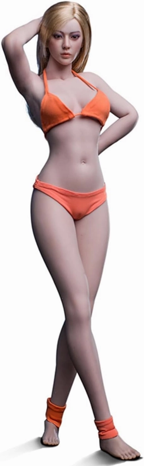 OBEST 1/6 Female Super-Flexible Female Seamless Figures-Silicone Body, 10.6" Action Figures Dolls Full Silicone Pale Mediem Breast for Arts/Drawings/Photography (S32A)