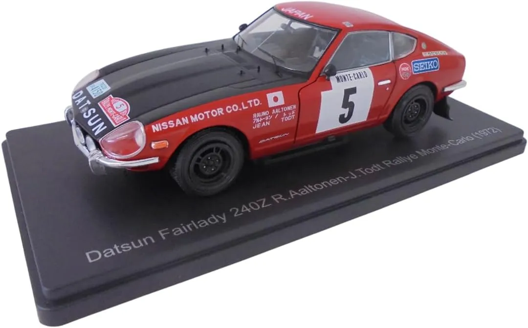 OPO 10 - 1/24 Model car Compatible with Datsun Fairlady 240Z Rally 1972 - Hachette Japon VQJ194