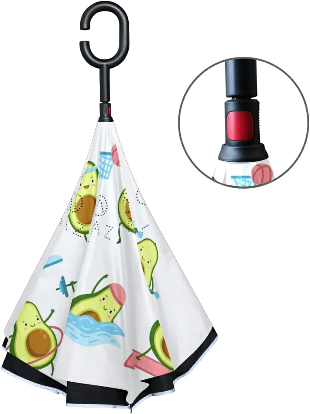 Oyihfvs Double Layer Inverted Umbrella, With C-Shaped Handle Windproof UV Proof Durable Parasol, For Men Women Outdoor Folding Rain Sun
