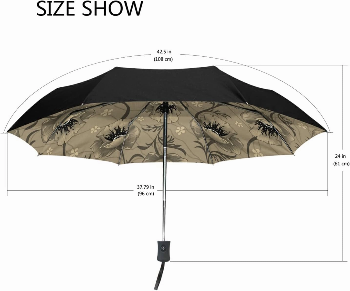 Oyihfvs Automatic Windproof Waterproof Umbrella, Folding Umbrella Reinforced Portable Automatic Compact Anti-UV Sun rain Auto Open/Close