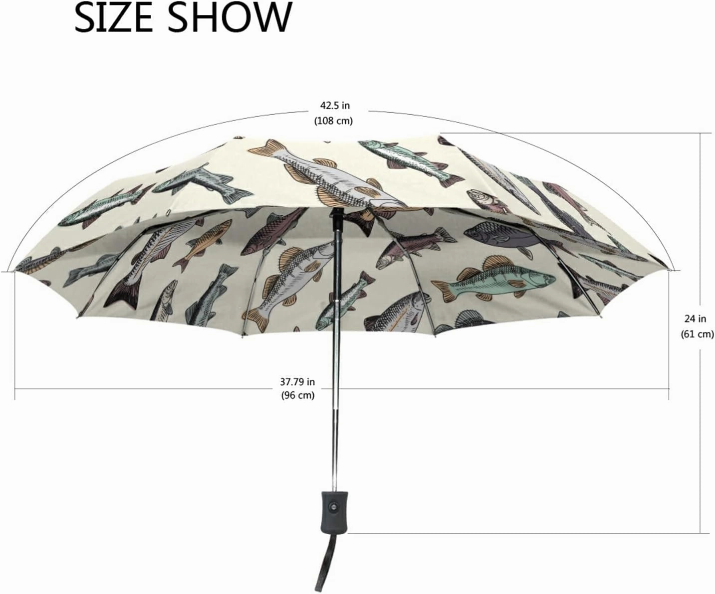 Oyihfvs Automatic Windproof Waterproof Umbrella, Folding Umbrella Reinforced Portable Automatic Compact Anti-UV Sun rain Auto Open/Close