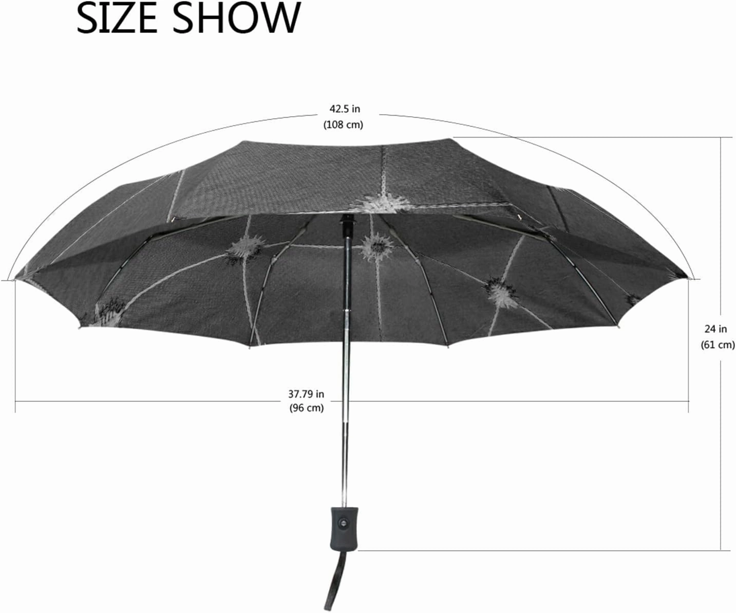 Oyihfvs Automatic Windproof Waterproof Umbrella, Folding Umbrella Reinforced Portable Automatic Compact Anti-UV Sun rain Auto Open/Close