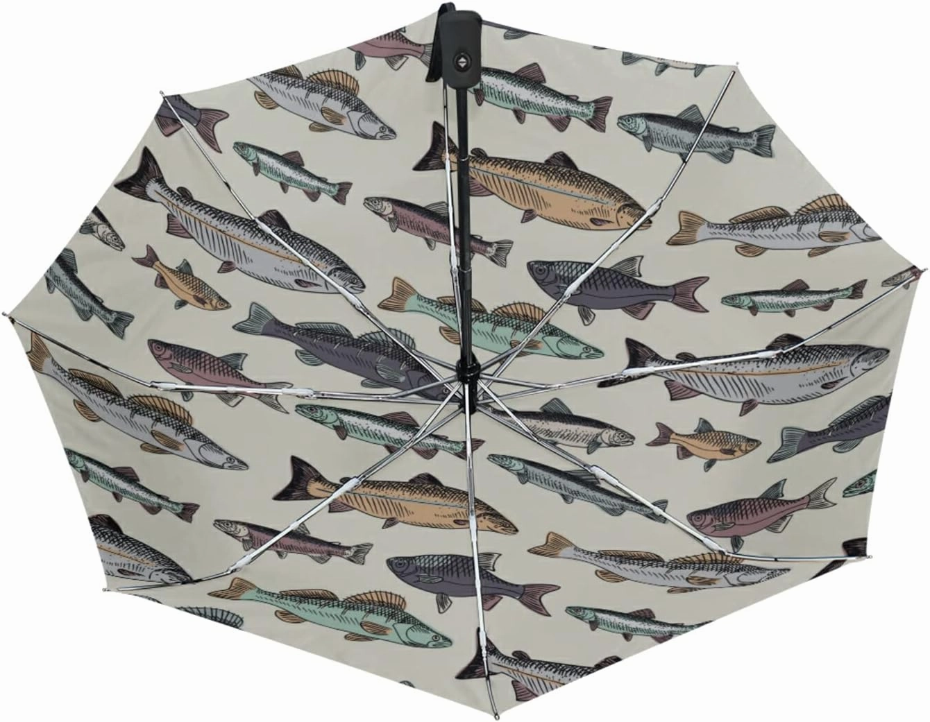 Oyihfvs Automatic Windproof Waterproof Umbrella, Folding Umbrella Reinforced Portable Automatic Compact Anti-UV Sun rain Auto Open/Close