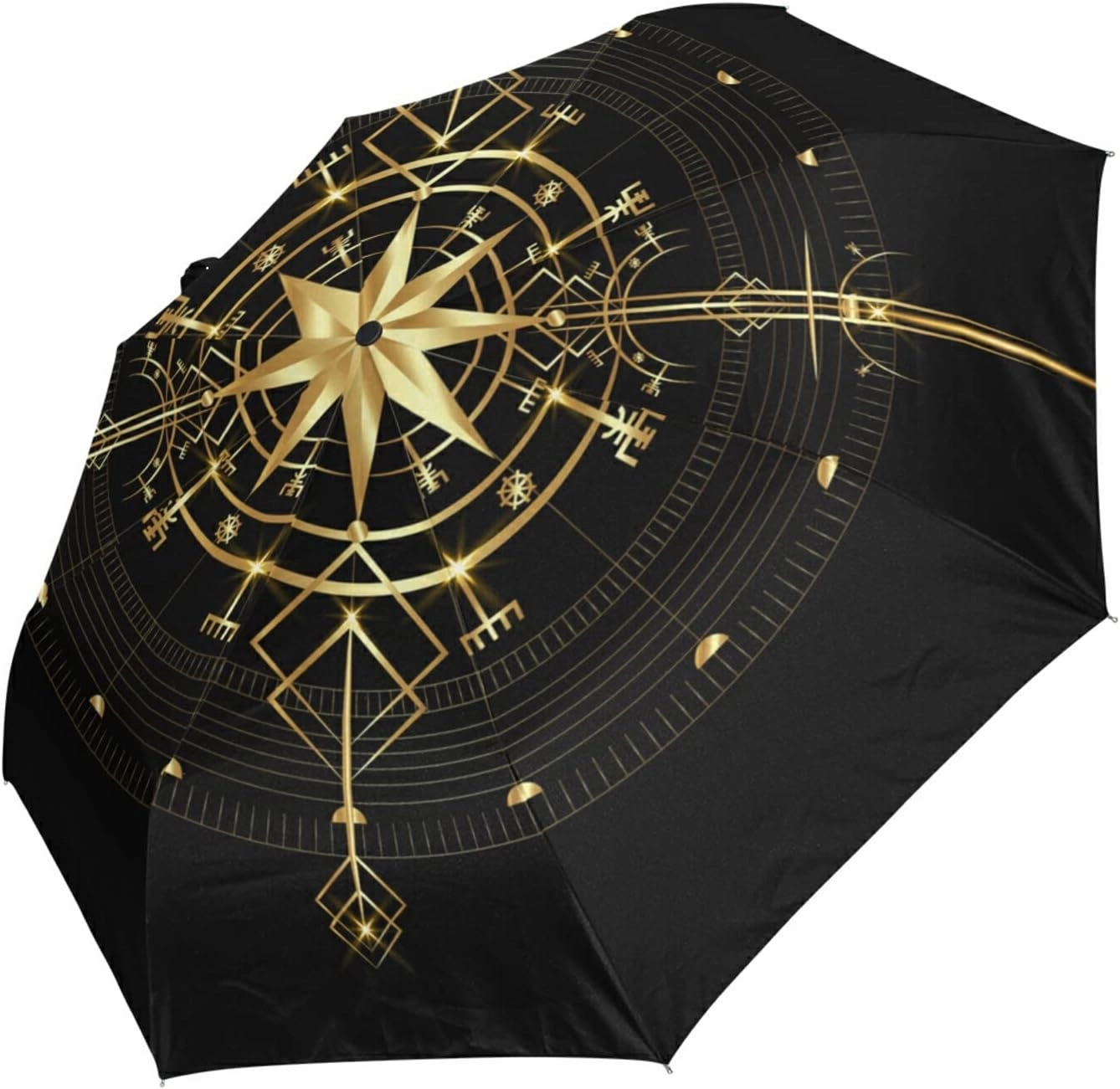 Oyihfvs Automatic Windproof Waterproof Umbrella, Folding Umbrella Reinforced Portable Compact Anti-UV Sun rain Auto Open/Close