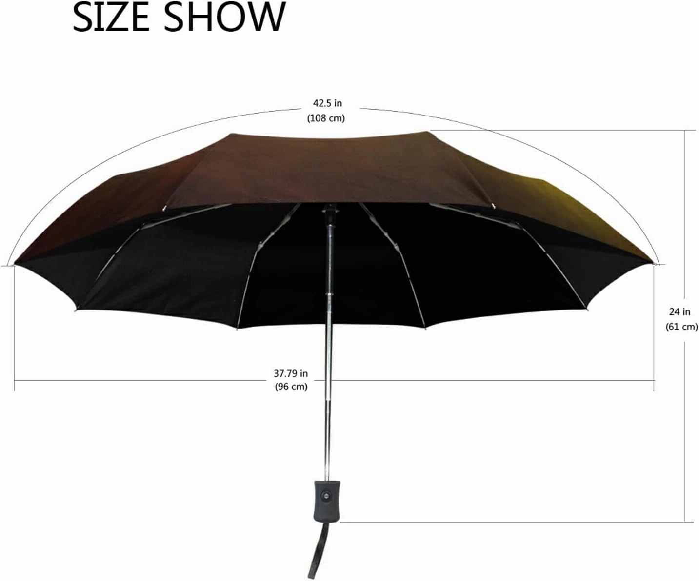 Oyihfvs Automatic Windproof Waterproof Umbrella, Folding Umbrella Reinforced Portable Compact Anti-UV Sun rain Auto Open/Close