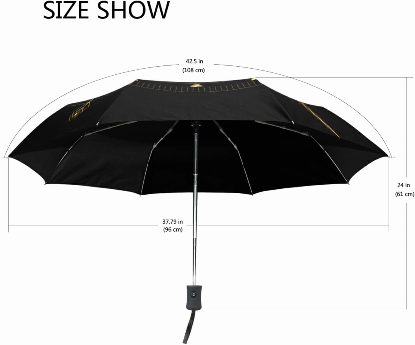Oyihfvs Automatic Windproof Waterproof Umbrella, Folding Umbrella Reinforced Portable Compact Anti-UV Sun rain Auto Open/Close