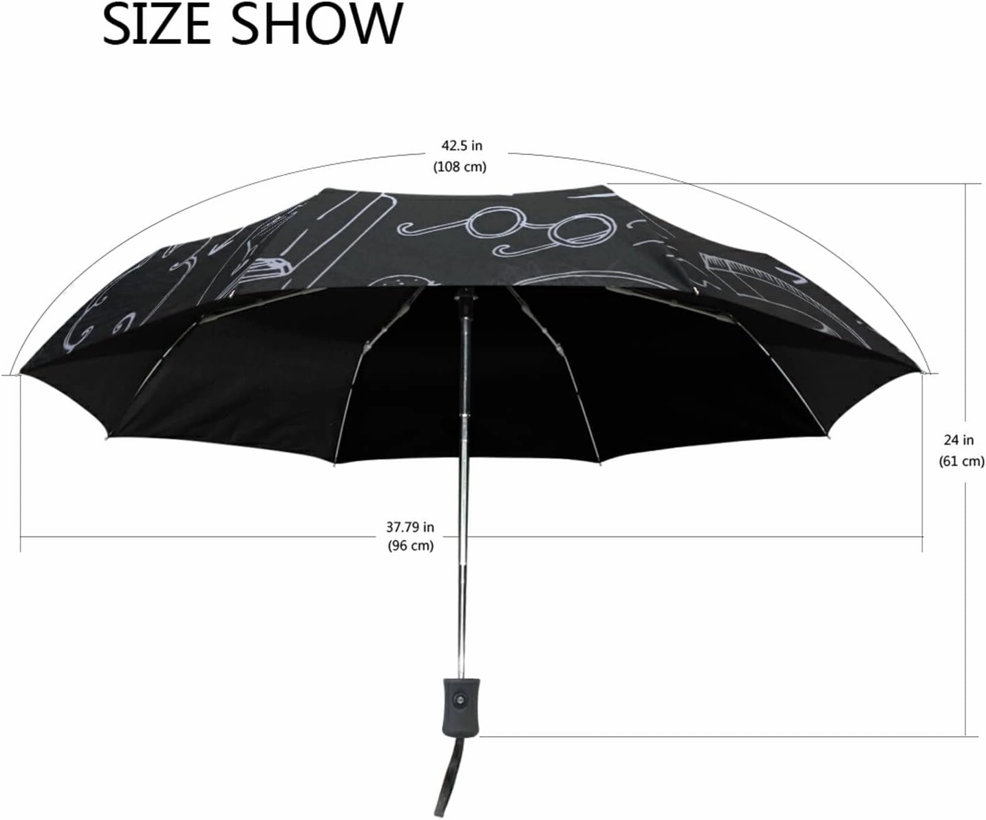 Oyihfvs Automatic Windproof Waterproof Umbrella, Folding Umbrella Reinforced Portable Compact Anti-UV Sun rain Auto Open/Close