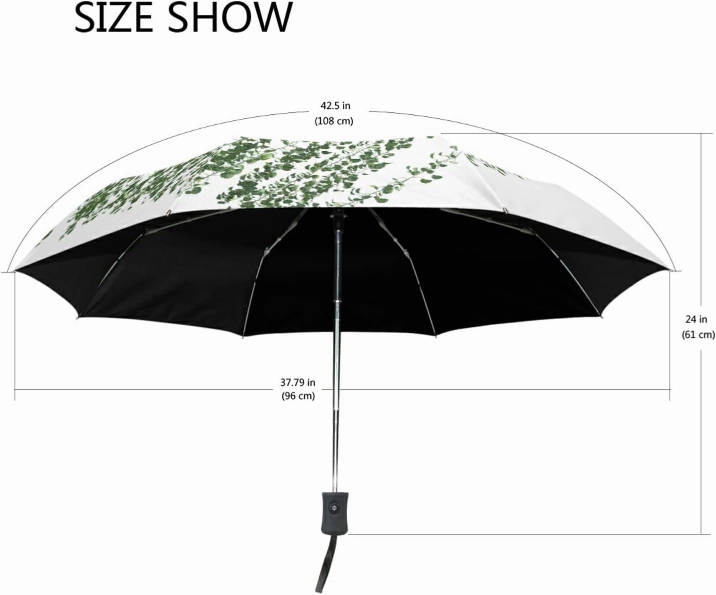 Oyihfvs Automatic Windproof Waterproof Umbrella, Folding Umbrella Reinforced Portable Compact Anti-UV Sun rain Auto Open/Close