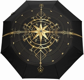 Oyihfvs Automatic Windproof Waterproof Umbrella, Folding Umbrella Reinforced Portable Compact Anti-UV Sun rain Auto Open/Close