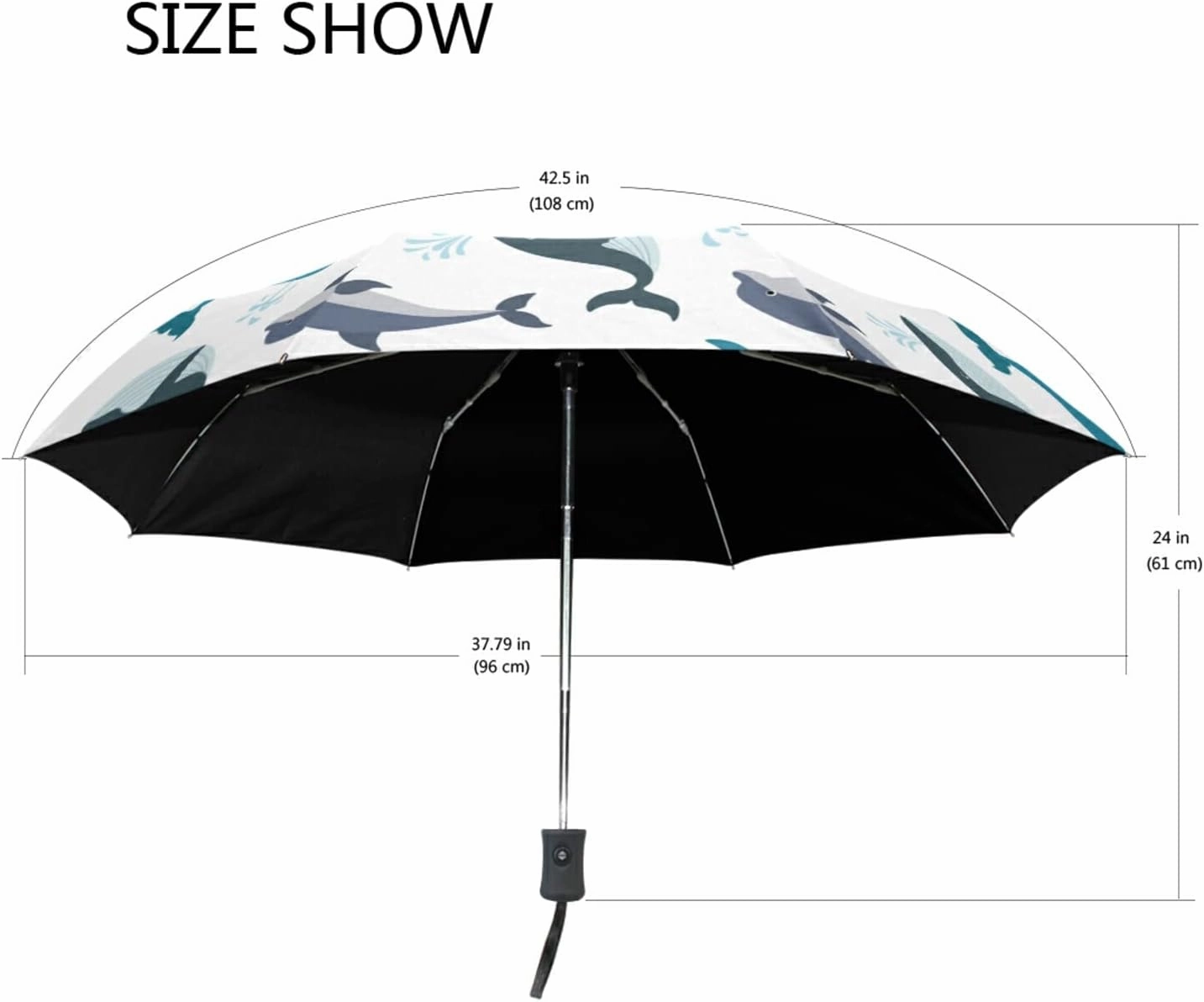 Oyihfvs Automatic Windproof Waterproof Umbrella, Folding Umbrella Reinforced Portable Compact Anti-UV Sun rain Auto Open/Close