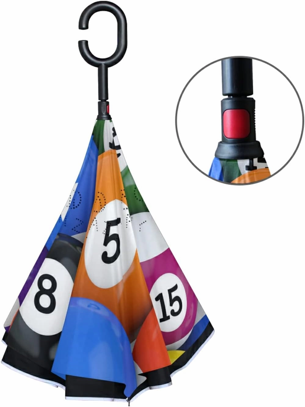 Oyihfvs Double Layer Inverted Umbrella, With C-Shaped Handle Windproof UV Proof Durable Parasol, For Men Women Outdoor Folding Rain Sun