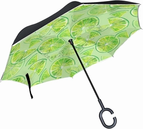 Oyihfvs Double Layer Inverted Umbrella, With C-Shaped Handle Windproof UV Proof Durable Parasol, For Men Women Outdoor Folding Rain Sun