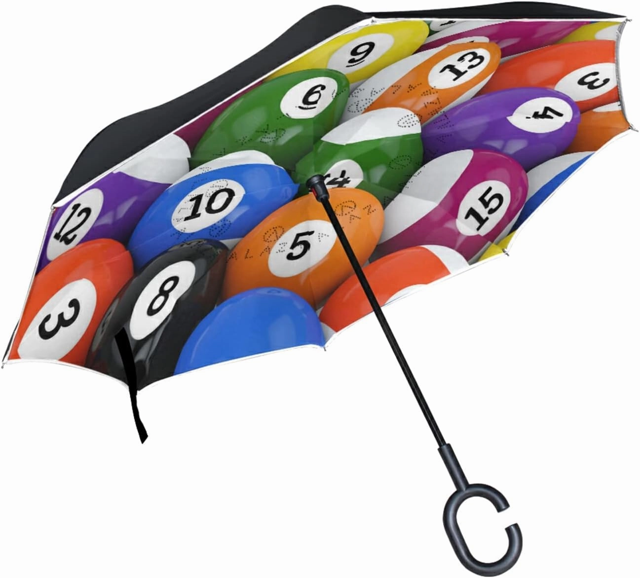 Oyihfvs Double Layer Inverted Umbrella, With C-Shaped Handle Windproof UV Proof Durable Parasol, For Men Women Outdoor Folding Rain Sun