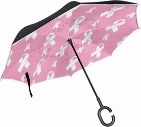 Oyihfvs Double Layer Inverted Umbrella, With C-Shaped Handle Windproof UV Proof Durable Parasol, For Men Women Outdoor Folding Rain Sun