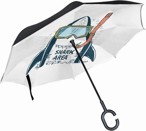 Oyihfvs Double Layer Inverted Umbrella, With C-Shaped Handle Windproof UV Proof Durable Parasol, For Men Women Outdoor Folding Rain Sun