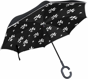 Oyihfvs Double Layer Inverted Umbrella, With C-Shaped Handle Windproof UV Proof Durable Parasol, For Men Women Outdoor Folding Rain Sun