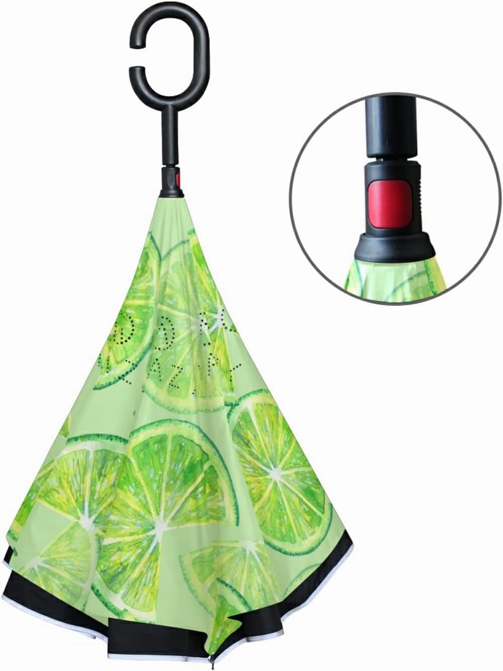 Oyihfvs Double Layer Inverted Umbrella, With C-Shaped Handle Windproof UV Proof Durable Parasol, For Men Women Outdoor Folding Rain Sun