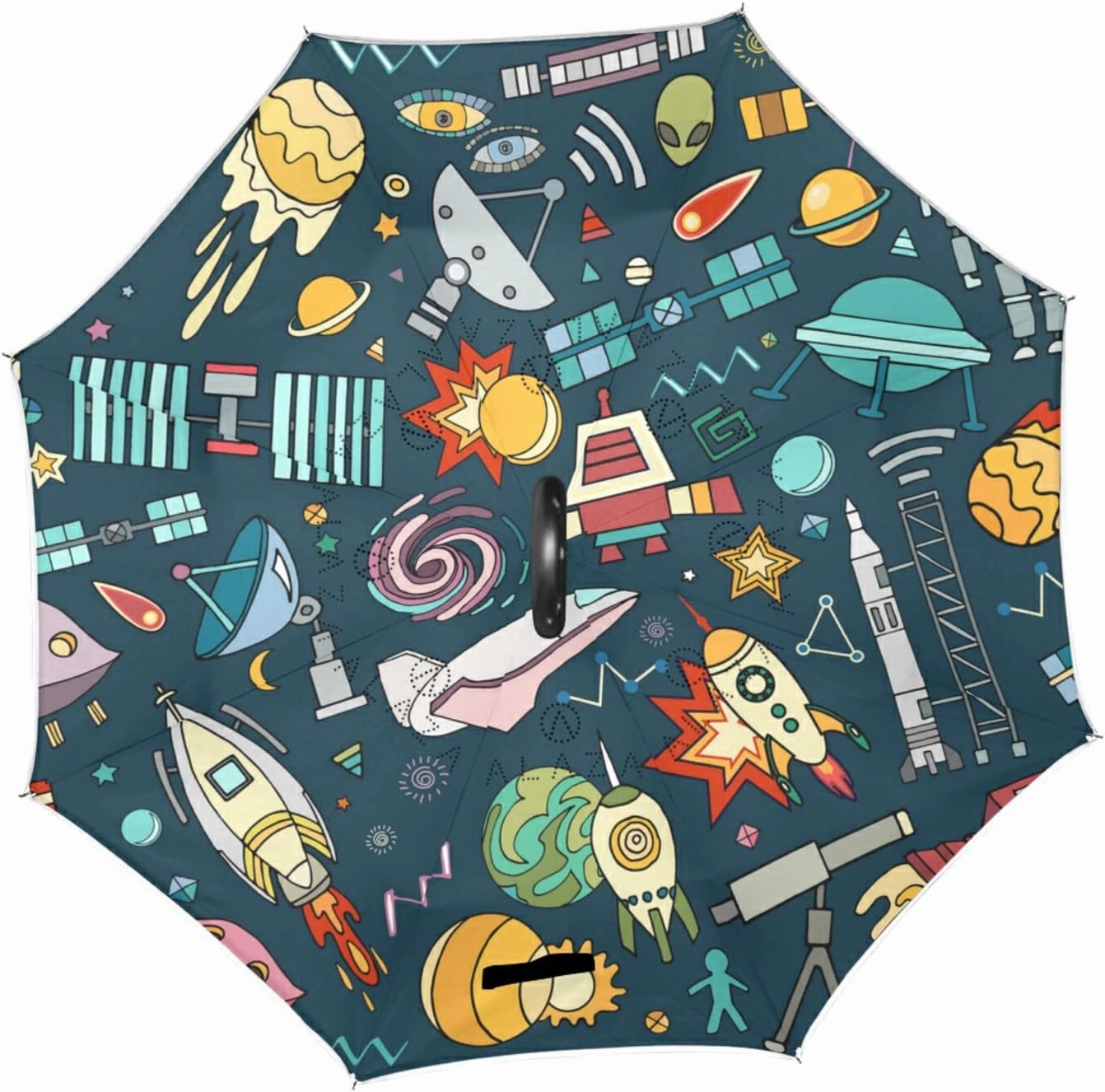 Oyihfvs Double Layer Inverted Umbrella, With C-Shaped Handle Windproof UV Proof Durable Parasol, For Men Women Outdoor Folding Rain Sun