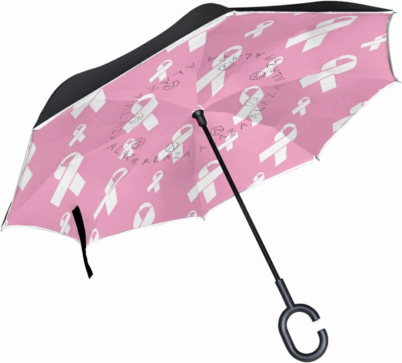 Oyihfvs Double Layer Inverted Umbrella, With C-Shaped Handle Windproof UV Proof Durable Parasol, For Men Women Outdoor Folding Rain Sun