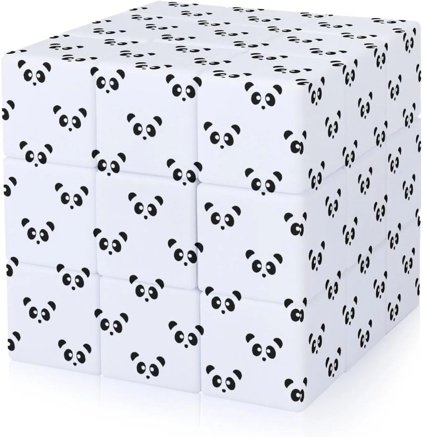 Panda Head Full Printing 3x3 Fidget Cube Stress Relief Magic Speed Cube for Adults