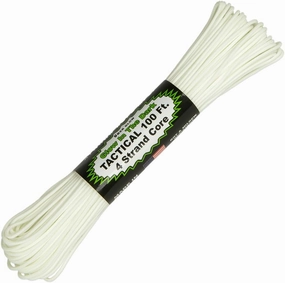 Paracord Planet Glow in The Dark 550lb Paracord – 4 Strand Luminous Parachute Cord for Nighttime Outdoor Utility – 100 ft