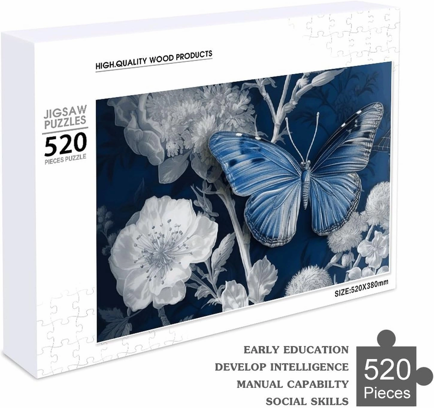 Peaceful Countryside Puzzles 520 Pieces Personalized Jigsaw Puzzles Peaceful Countryside Photo Puzzle Challenging Picture Puzzle for Adults Personaliz Jigsaw with Storage Bag (20.5" X 15")