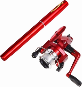 Pen 39 Inch Ultra Light Mini Fishing Rod with Spinning Reel Combo for Travel Saltwater Freshwater Sea Bass Trout
