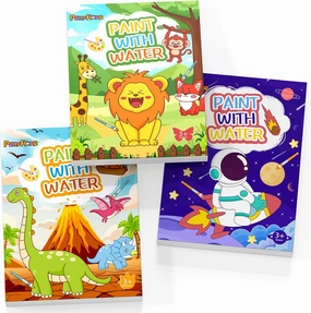 PERRYHOME 3 Pack Paint with Water Coloring Books for Kids Ages 3-5,4-8，Mess Free Toddler Watercolor Painting Set, Arts and Crafts Toys-Birthday Christmas Gifts for Toddlers Boys