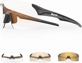 Photochromic Cycling Glasses Mountain Bike Glasses for Men Women Frameless Sport sunglasses S142